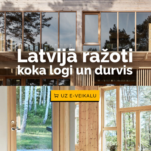 Latvijā ražoti koka logi un durvis